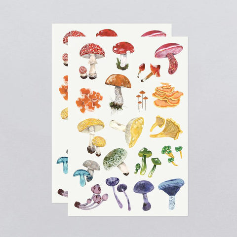 Colorful Mushrooms Tattoo Sheets