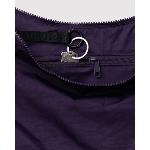 Medium Nylon Crescent Bag: Fig