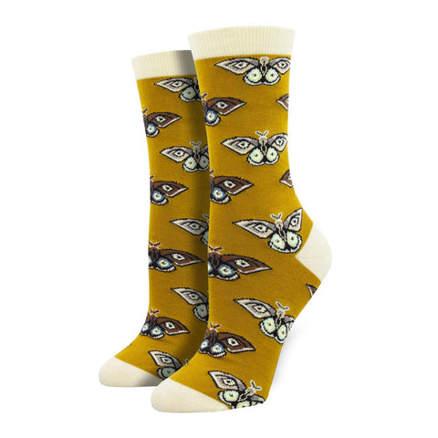 Vintage Moths Bamboo Socks