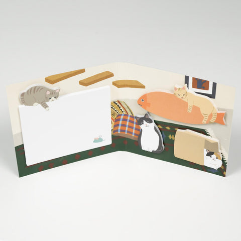 Cats Die Cut Sticky Notebook