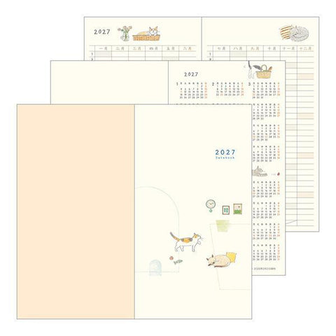 2027 B6 Slim Pocket Diary, Cat