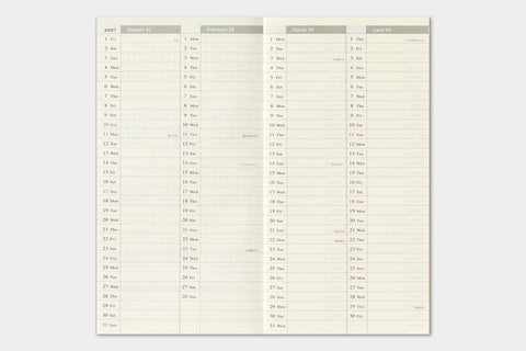 TRAVELER'S notebook, Regular Size, 2027 Weekly + Memo