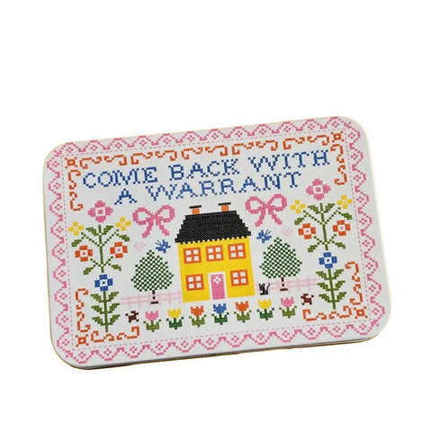 Come Back with a Warrant Storage Tin