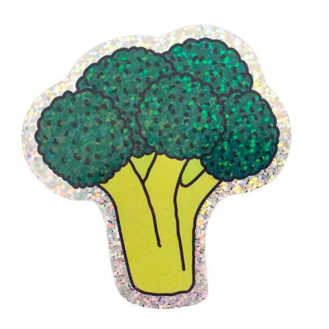 Broccoli Glitter Sticker