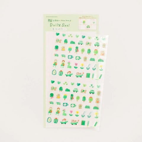 Daily Seal Sticker Sheet, Outing Green