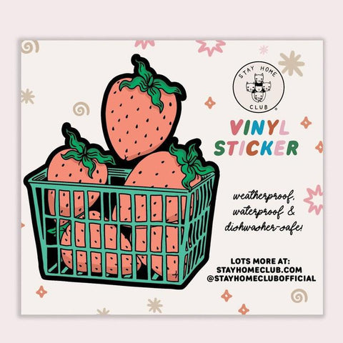 Berry Basket Vinyl Sticker