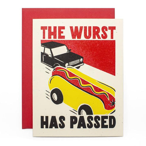 The Wurst Has Passed Card