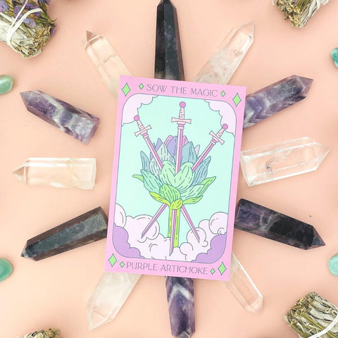 Purple Artichoke Tarot Seed Packet