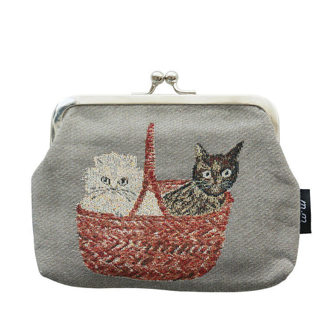 Cats in a Basket Clasp Pouch