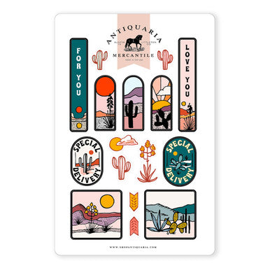 Cactus Correspondence Sticker Sheet