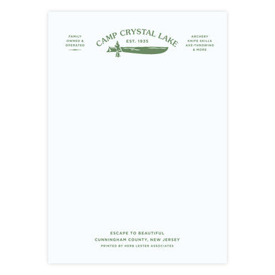 Camp Crystal Lake Notepad