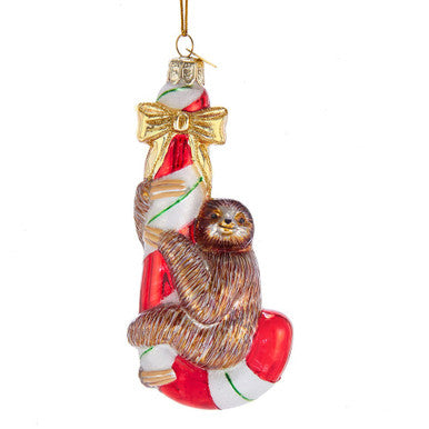 Candy Cane Sloth Ornament