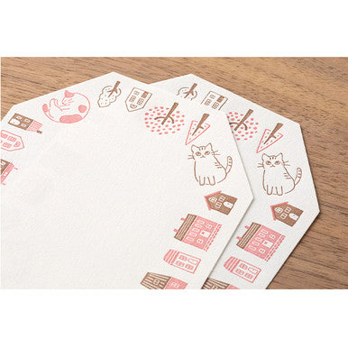 Die Cut Letterpress Stationery Set, Cat