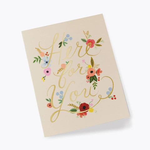 Floral Here For You Card