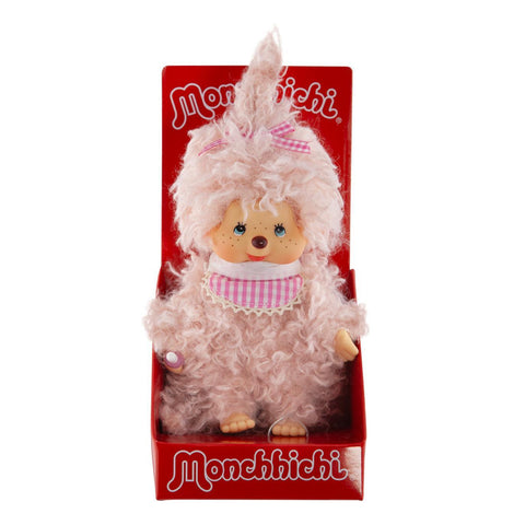 Fluffy Pink Beige Monchhichi Plush
