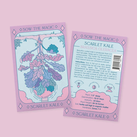 Scarlet Kale Tarot Seed Packet