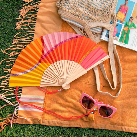 Glitter Wave Hand Fan