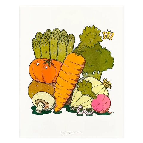 Garden Variety Risograph Print
