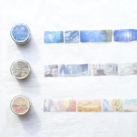 Moonlight Landscape Clear Tape