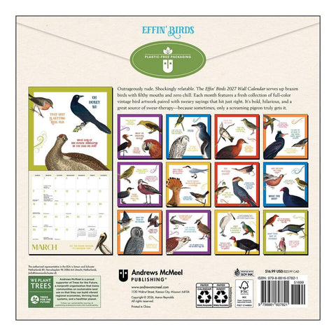Effin' Birds 2027 Wall Calendar