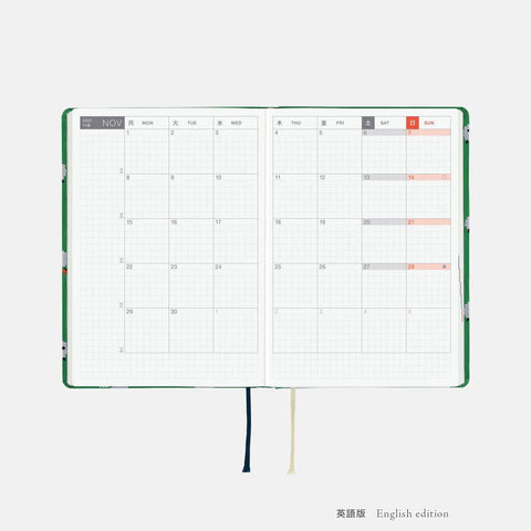 Hobonichi Techo A6 Hon 2027 Planner, Bow + Tie: Sheep Sheep Sheep