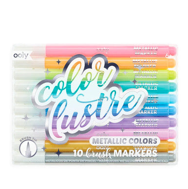 Color Lustre Metallic Brush Marker Set