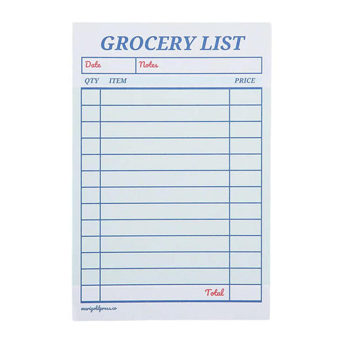 Guest Check Grocery Notepad