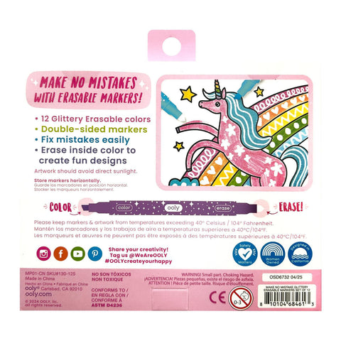 Make No Mistake! Glittery Erasable Marker Set