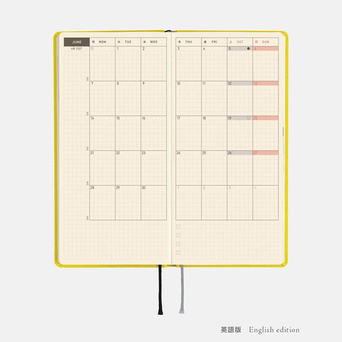 Hobonichi Techo Weeks Mega 2027 Planner, Canaria Yellow