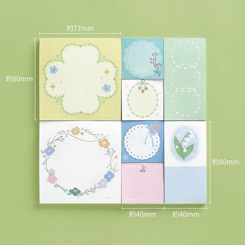 Language of Flowers MEMONO Memo Pad Set