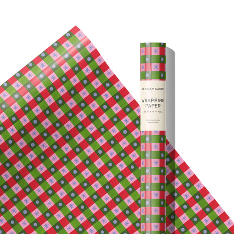 Holiday Checker Wrapping Paper