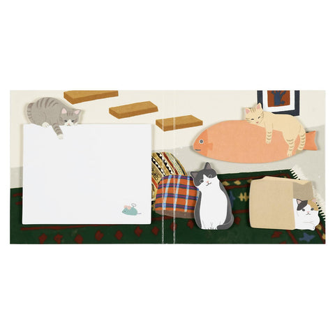 Cats Die Cut Sticky Notebook
