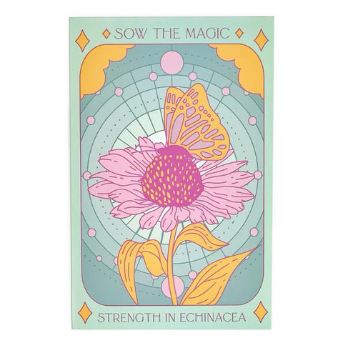 Strength in Echinacea Flower Tarot Seed Packet