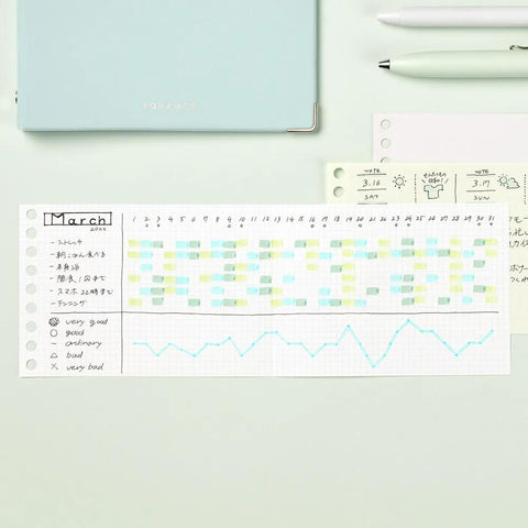 Wide 3mm Grid Mini Loose Leaf Paper