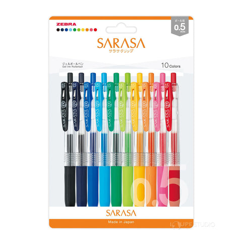 Sarasa Clip Gel Pens, Set of 10