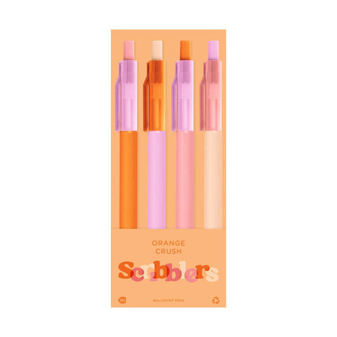 Scribblers Ballpoint Pens, Sets of 4