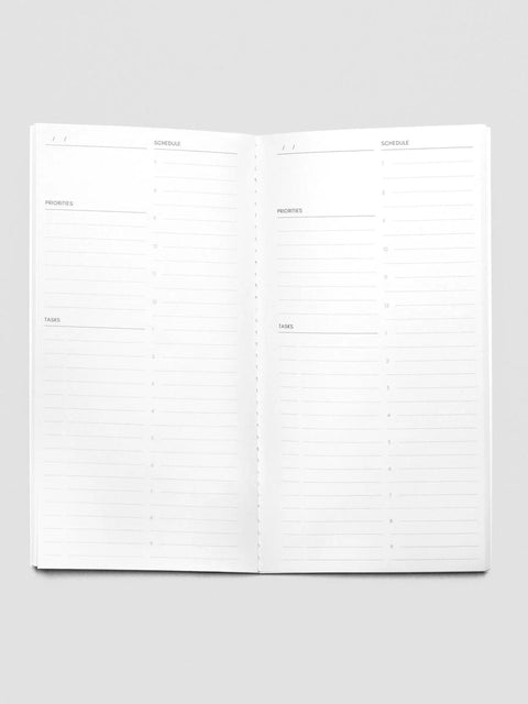 Undated Daily Travel Notebook, A5 Slim