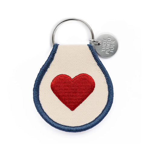 Classic Heart Patch Keychain