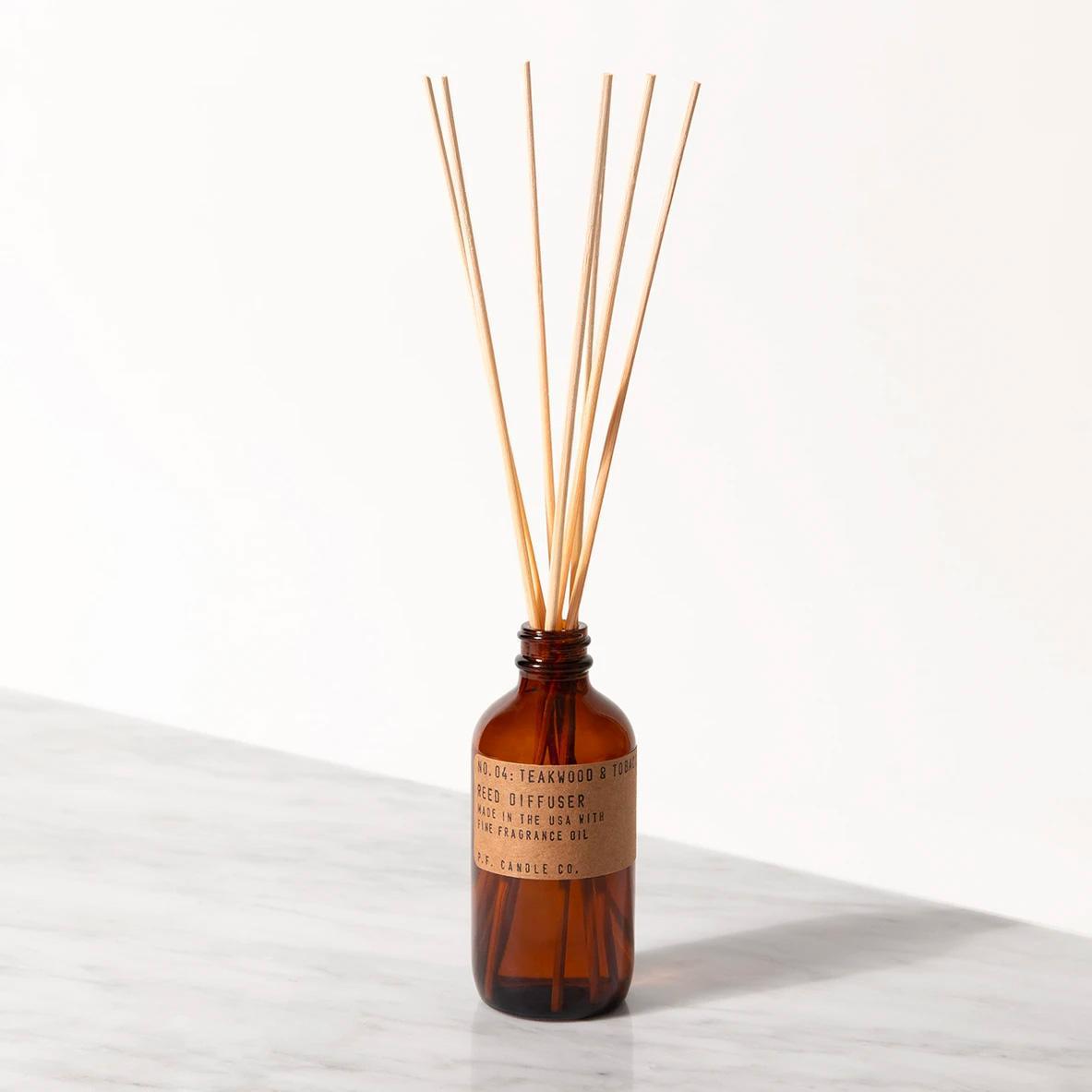 P.F. Candle Co. Reed Diffuser - Teakwood & Tobacco - Thumbnail 3