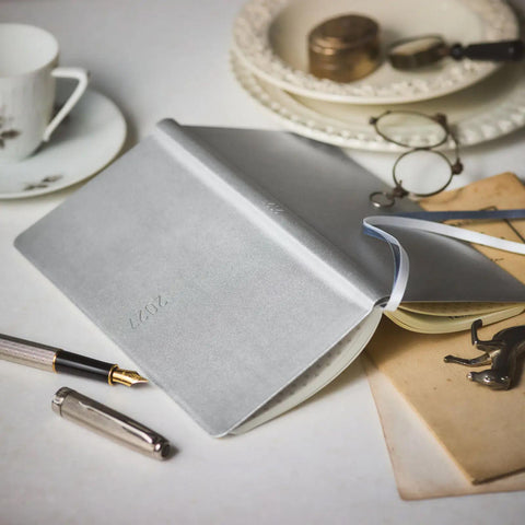 Hobonichi Techo 2027 Weeks Leather: Noble Silver