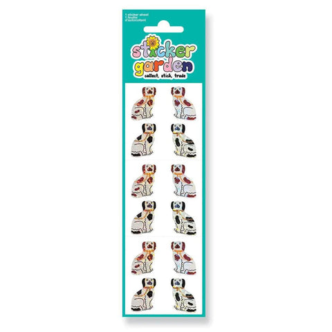 Sparkle Mantle Dogs Vintage Sticker Sheet