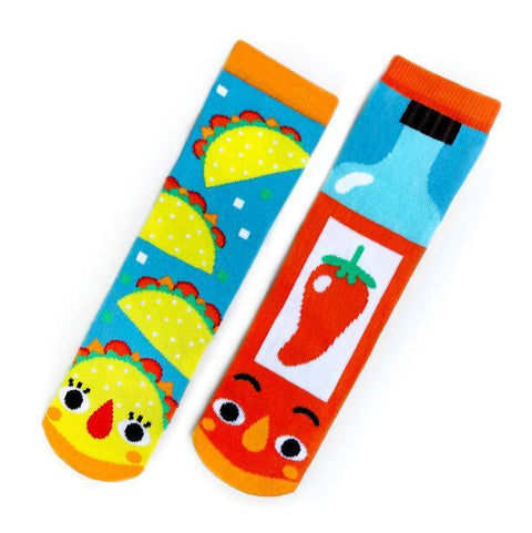 Taco + Hot Sauce Socks