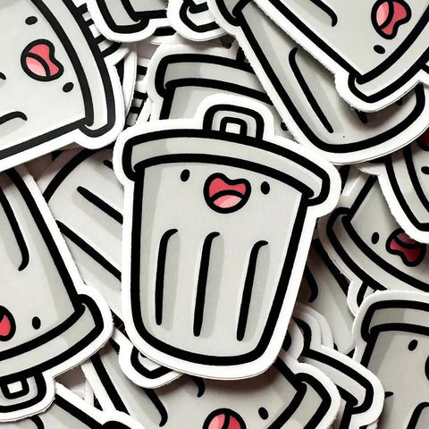 Trash Can Mini Sticker