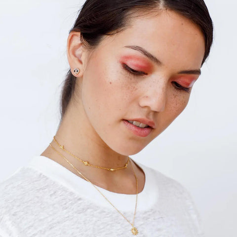 Pink Alien Stud Earrings