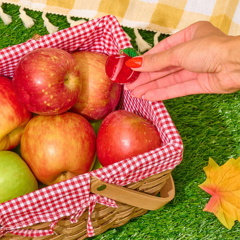 Mini Red Apple Hair Claw