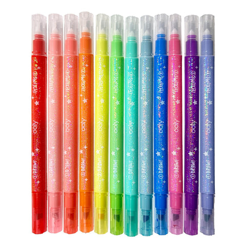 Switch-eroo Sparkle: Glittery Color Changing Markers Set