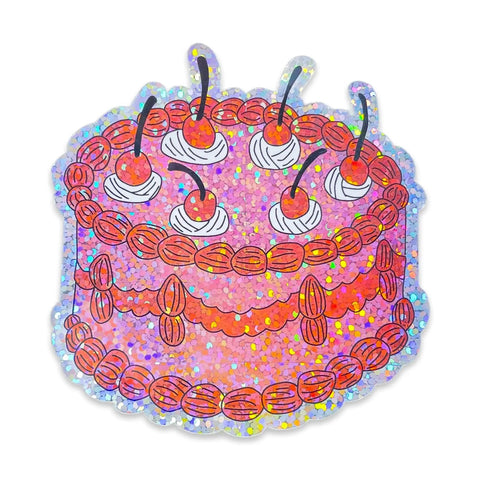 Glitter Cake Sticker