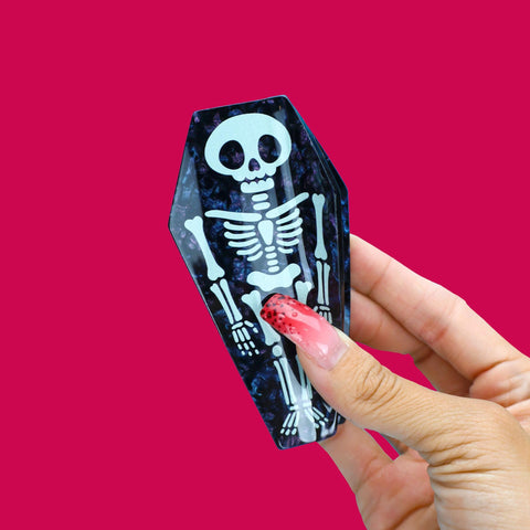 Coffin Skeleton Hair Claw