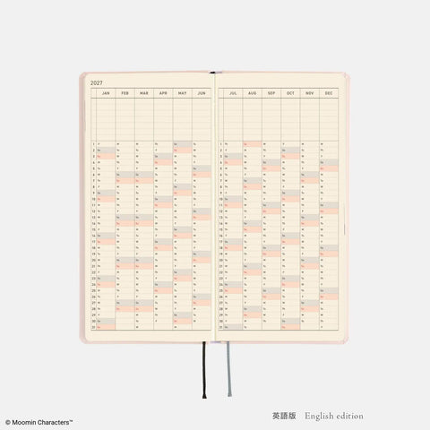 Hobonichi Techo Weeks 2027 Planner, Moomin: At the Table