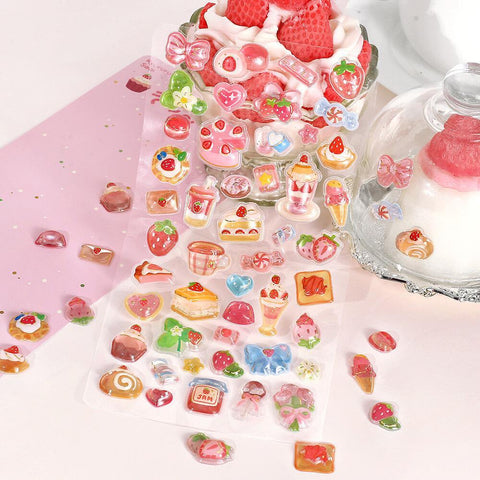 Kyururun Strawberry Sweets Stickers